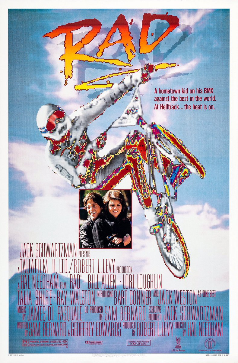 FilmNewsNos's tweet photo. 🎬MOVIE HISTORY: 37 years ago today, March 21, 1986, the movie ‘Rad’ opened in theaters!
#BillAllen #LoriLoughlin #TaliaShire #RayWalston #AlfieWise #JackWeston #BartConner #MartaKober #JamieClarke #LauraJacoby #HBHaggerty #ChadHayes #HalNeedham https://t.co/lX3aXah8Zy