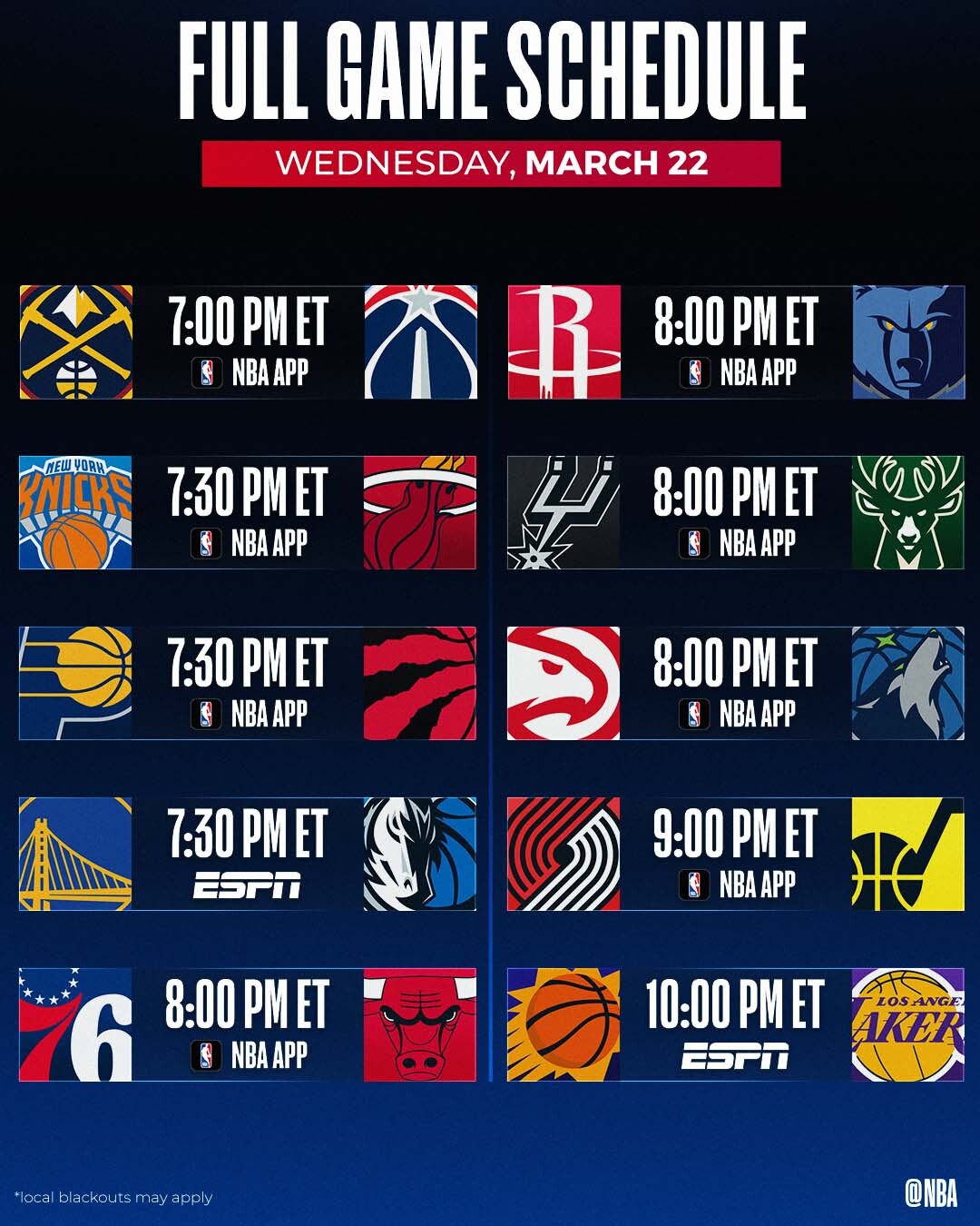 NBA On Twitter A Packed 10 game Wednesday For More Download The nba-on-twitter-a-packed-10-game-wednesday-for-more-download-the