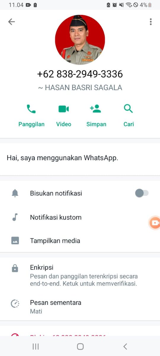 amrudinnejad_'s tweet photo. PENTING, AWAS PENIPUAN!

Menggunakan foto dan mengatasnamakan Ndan Hasan Basri Sagala @BasriSagala Kasatkornas Banser, mohon disebarluaskan dan abaikan apabila dihubungi nomor dibawah ini👇 #LawanHoax https://t.co/uGj8Tfj0cX