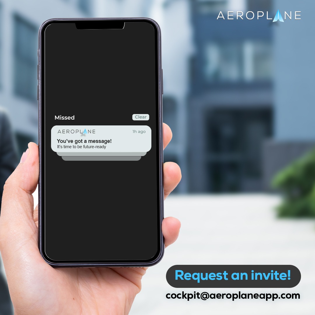 You have a new message. And you better read it because it could change your company forever! 

Try out Aeroplane & begin your comfortable journey to modern workplace communication!

#flighttothefuture #socialcompany #CEO #employeeadvocacy #dynamicworkplace #aeroplaneapp