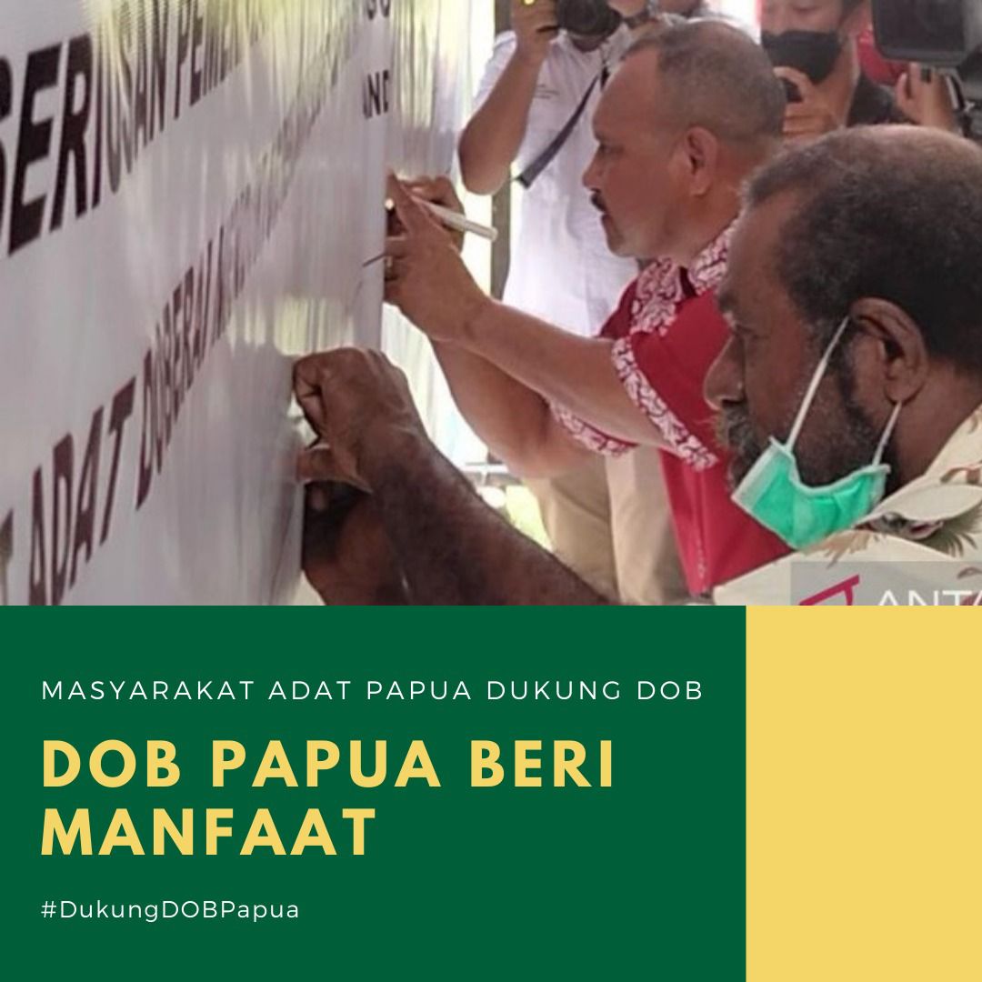 riskile08216142's tweet photo. Pembentukan DOB merupakan salah satu perwujudan komitmen Pemerintah untuk meningkatkan kesejahteraan dan perekonomian di Papua. Upaya ini juga untuk mempercepat pembangunan di Papua.

#PapuaIndonesia, #YukBangunPapua, #DOBuntukPapua, #DOBPapua, #PapuaSejahtera https://t.co/foKK3ZgJFo
