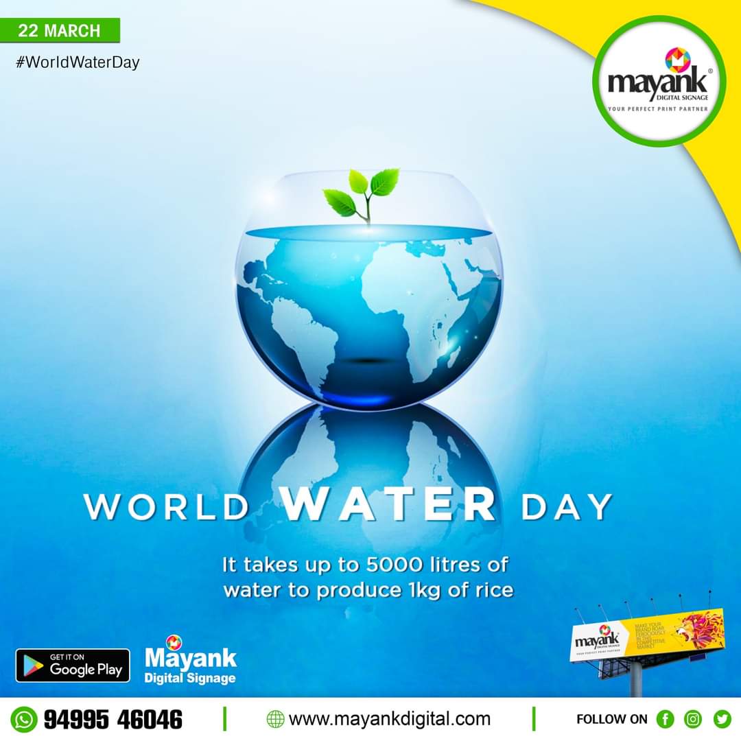 DigitalMayank's tweet photo. Happy World Water Day !! 💧

It takes up to 5000 litres of water to produce 1kg of ric

#worldwaterday #waterislife #weareallresponsible #worldwaterday2022 #globalgoals #climateaction #waterforlife #ResponsibleWaterConsumption #waterday #Water4All #WaterForAll #water #SaveWater https://t.co/GRqV4j9dzZ