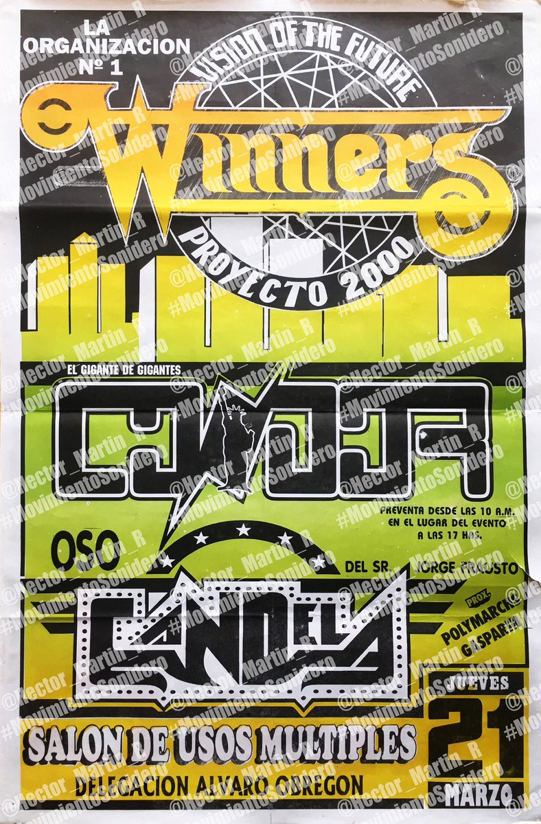 Hector_Martin_R's tweet photo. Retrospectiva gráfica… 
21 de marzo… 
Salón de Usos Múltiples Alc. Á. Obregón CDMX 1996 
San Francisco Zacango, Acolman EdoMéx 1998 
Col. Impulsora, Cd. Neza EdoMéx 2000 
#MovimientoSonidero 
IMSONIDO #IMSONIDO https://t.co/6AvYtGfJUg