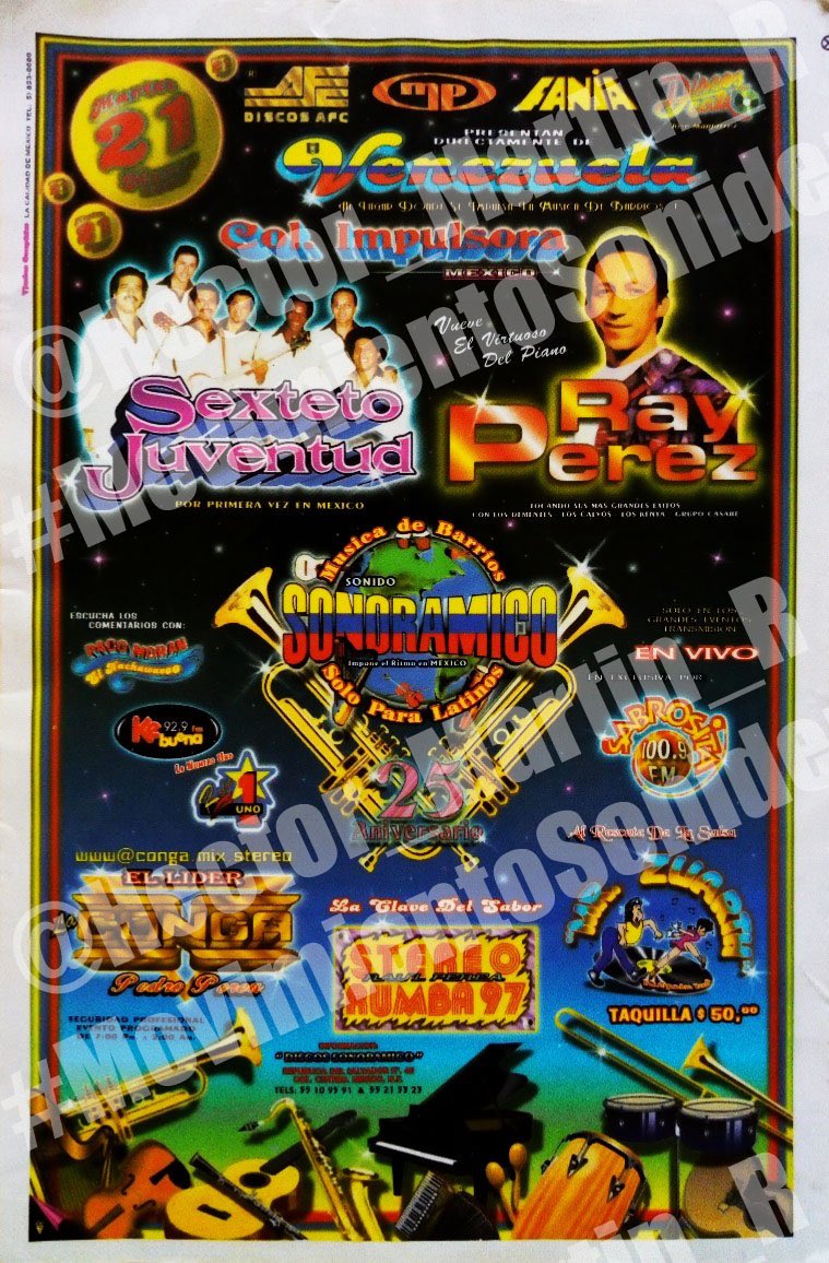 Hector_Martin_R's tweet photo. Retrospectiva gráfica… 
21 de marzo… 
Salón de Usos Múltiples Alc. Á. Obregón CDMX 1996 
San Francisco Zacango, Acolman EdoMéx 1998 
Col. Impulsora, Cd. Neza EdoMéx 2000 
#MovimientoSonidero 
IMSONIDO #IMSONIDO https://t.co/6AvYtGfJUg