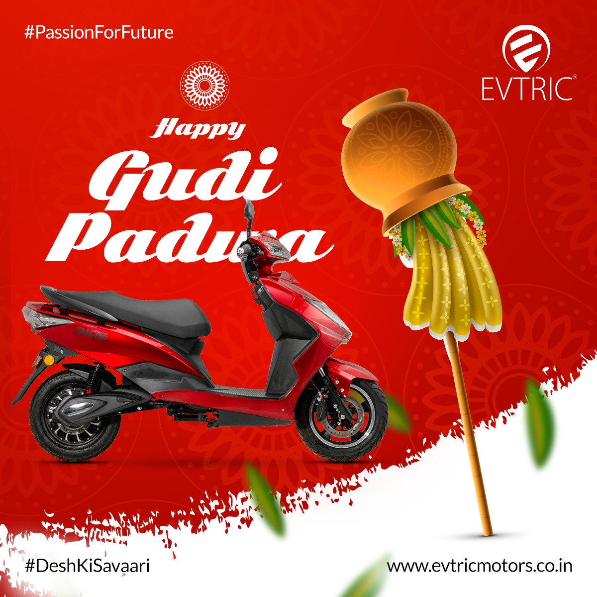 EvtricL's tweet image. On this auspicious occasion of Gudi Padwa, we hope you are endowed with happiness, health and wealth. Happy Gudi Padwa!

#EVinIndia #MakeInIndia #MadeInIndia #Electrifying #PassionforFuture #DeshKiSavaari #HappyGudiPadwa #GudiPadwa