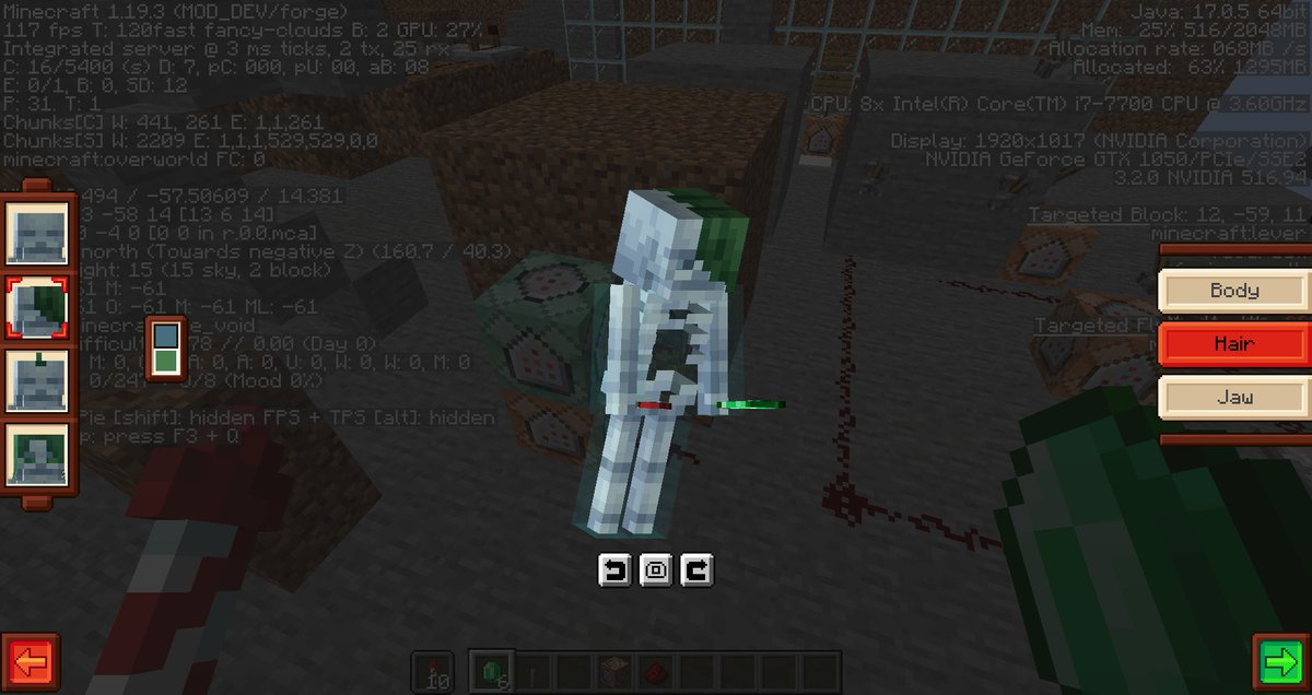 DrowsyFirefox's tweet photo. Screenshots from early stage of our mod which we call "Adventurism".
Flexible character editor, where you can pick your race, and change some details , like hair, or color of bones when you pick "undead" race.
#Minecraft #Modding https://t.co/Kn4q3fZIbd