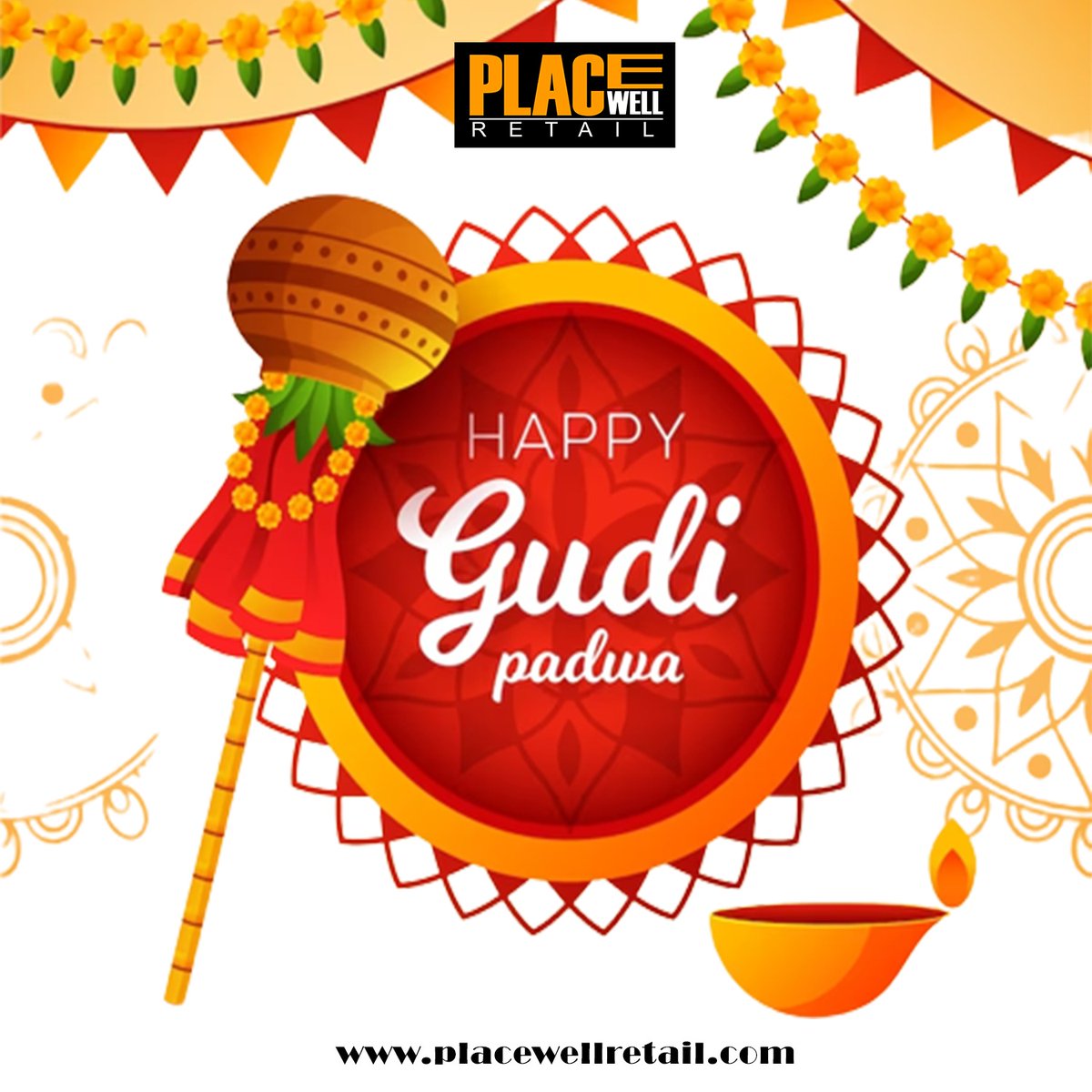 PlacewellRetail's tweet photo. Placewell Retail wishes you and your family a very happy Gudi Padwa.

This Gudi Padwa, let the Gods bestow health, luck, happiness, and prosperity on you and your family.

#GudiPadwa #Festival #happiness #Prosperity #PlacewellRetail #Bestwishes #Ugadi2023 #ugadi #gudipadwa https://t.co/fmcw9eOslS