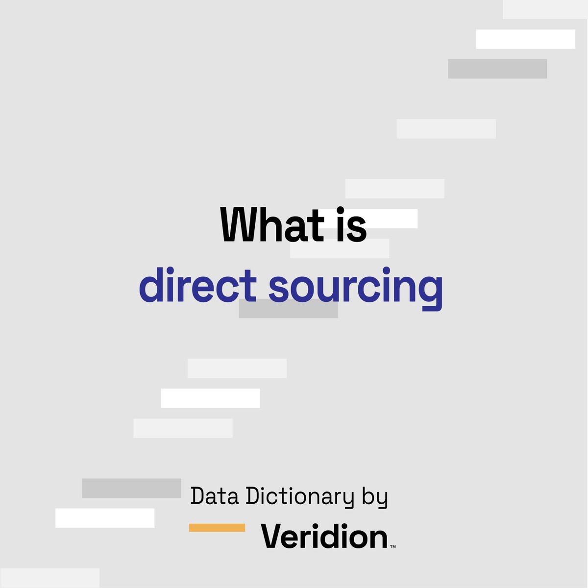 veridiondata's tweet image. Direct sourcing is the procurement of raw materials, commodities, and services for the primary operations of an organization. Those materials, goods, and services become core fixtures in the final product that consumers receive.

Knowledge via Veridion&apos;s #datadictionary.