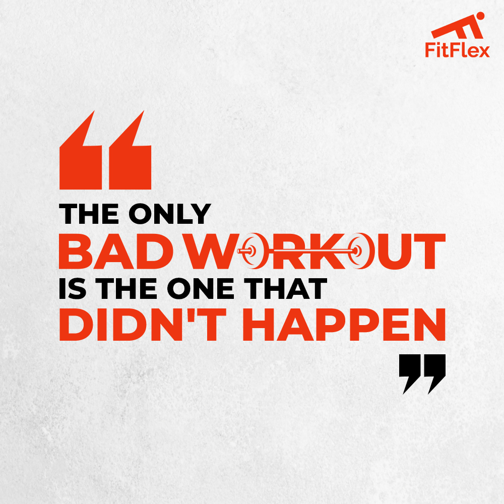 fitflex_app's tweet photo. No excuses! 💪🔥 Don't let a bad day or lack of motivation hold you back from your fitness goals. Remember, the only bad workout is the one that didn't happen. https://t.co/SbzHpUHJbG