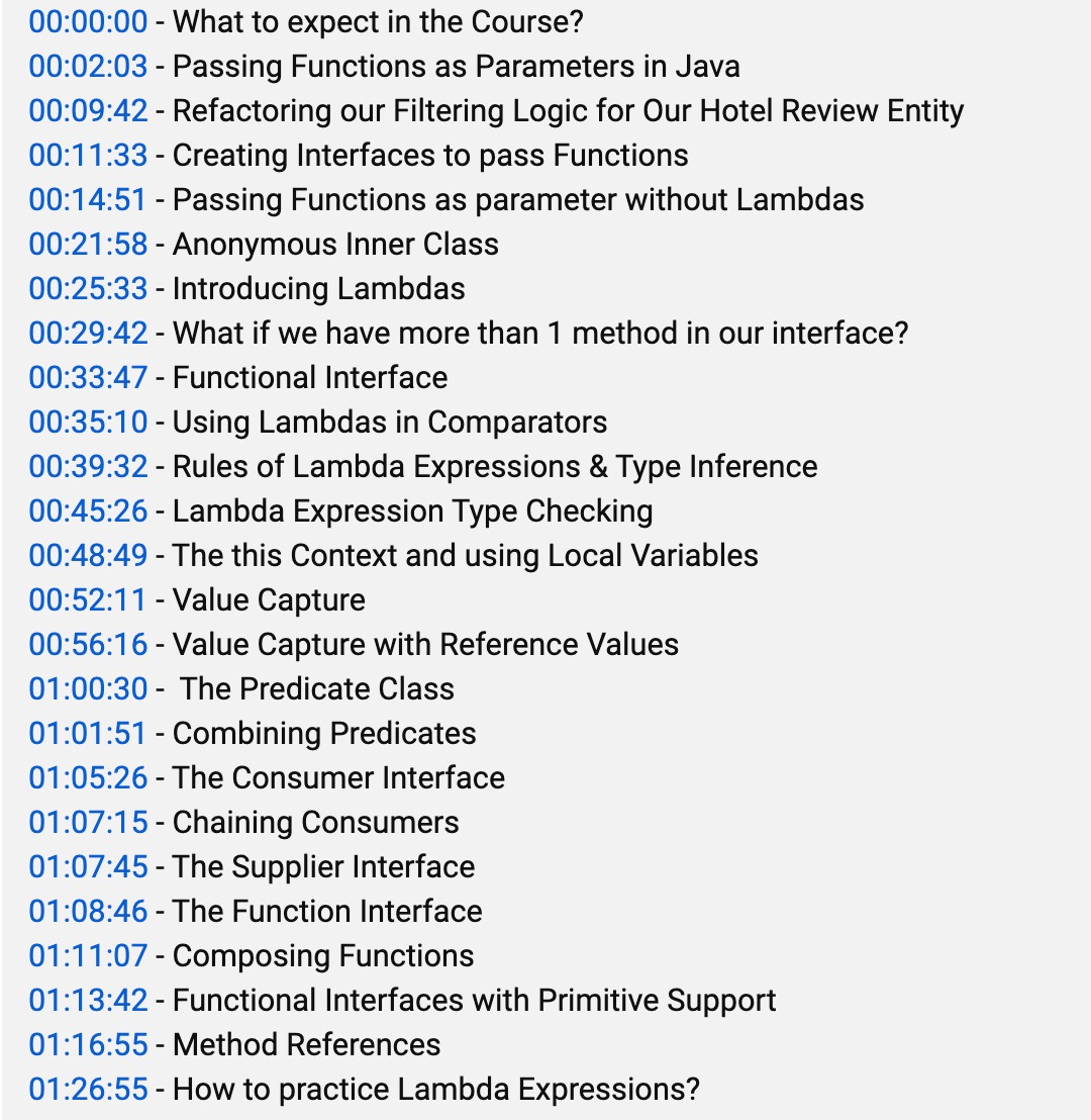 rite2riddhi's tweet image. Topics I covered in my course on Lambda Expressions in Java.
You can watch the video for FREE here : youtu.be/0ada8fAMpVs
Share to help the community.
#java #softwareengineerjobs #java8 #dsa #faang #softwareengineer