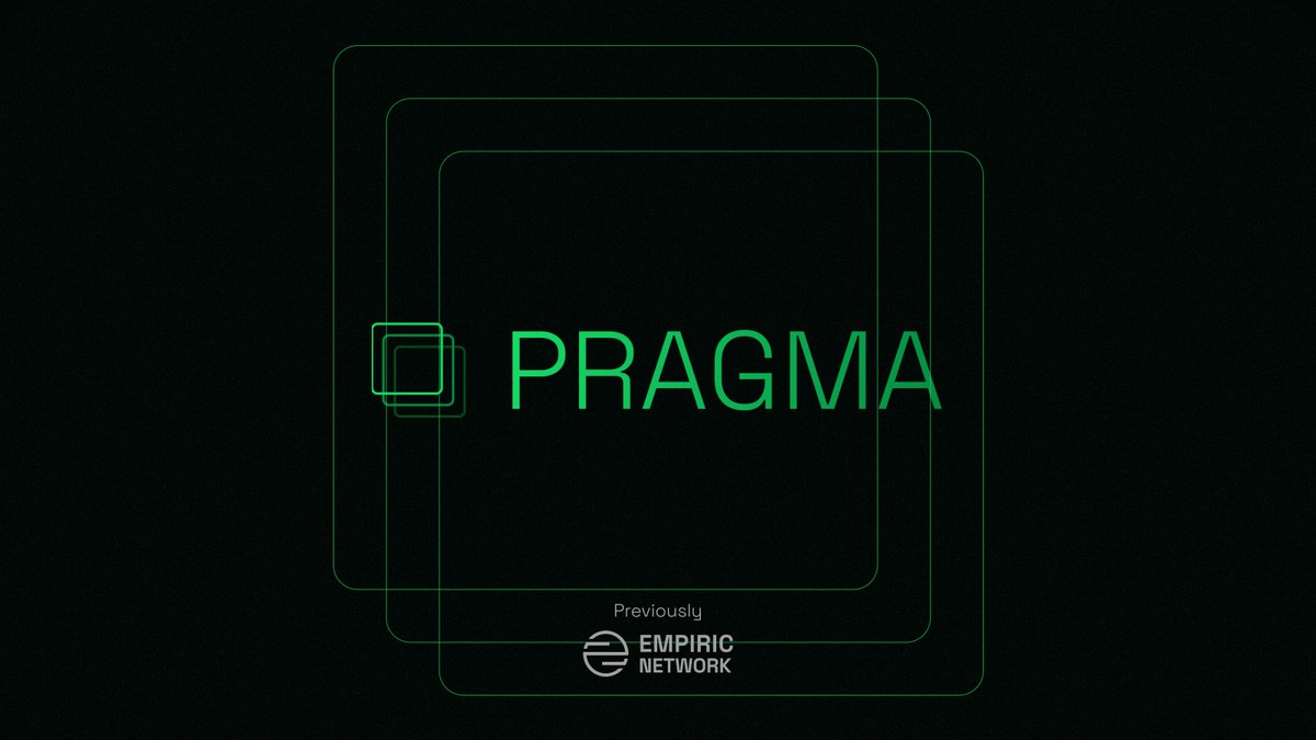 1/ Empiric becomes Pragma Network ✨

Our branding changes but our mission remains the same: building a more transparent, decentralized and composable data infrastructure for crypto 🧩