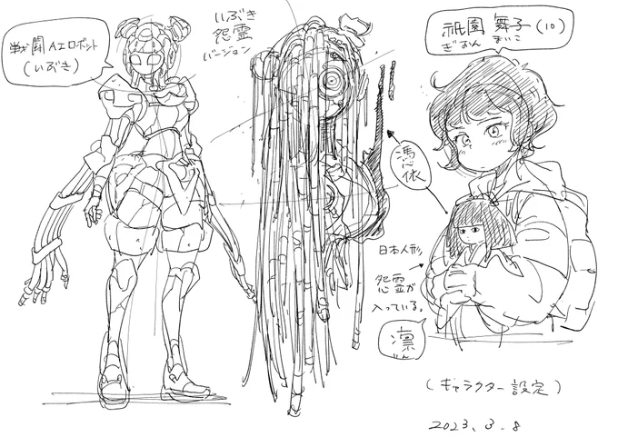 ロボット×怨霊の話のキャラクター設定🧟‍♀️ 