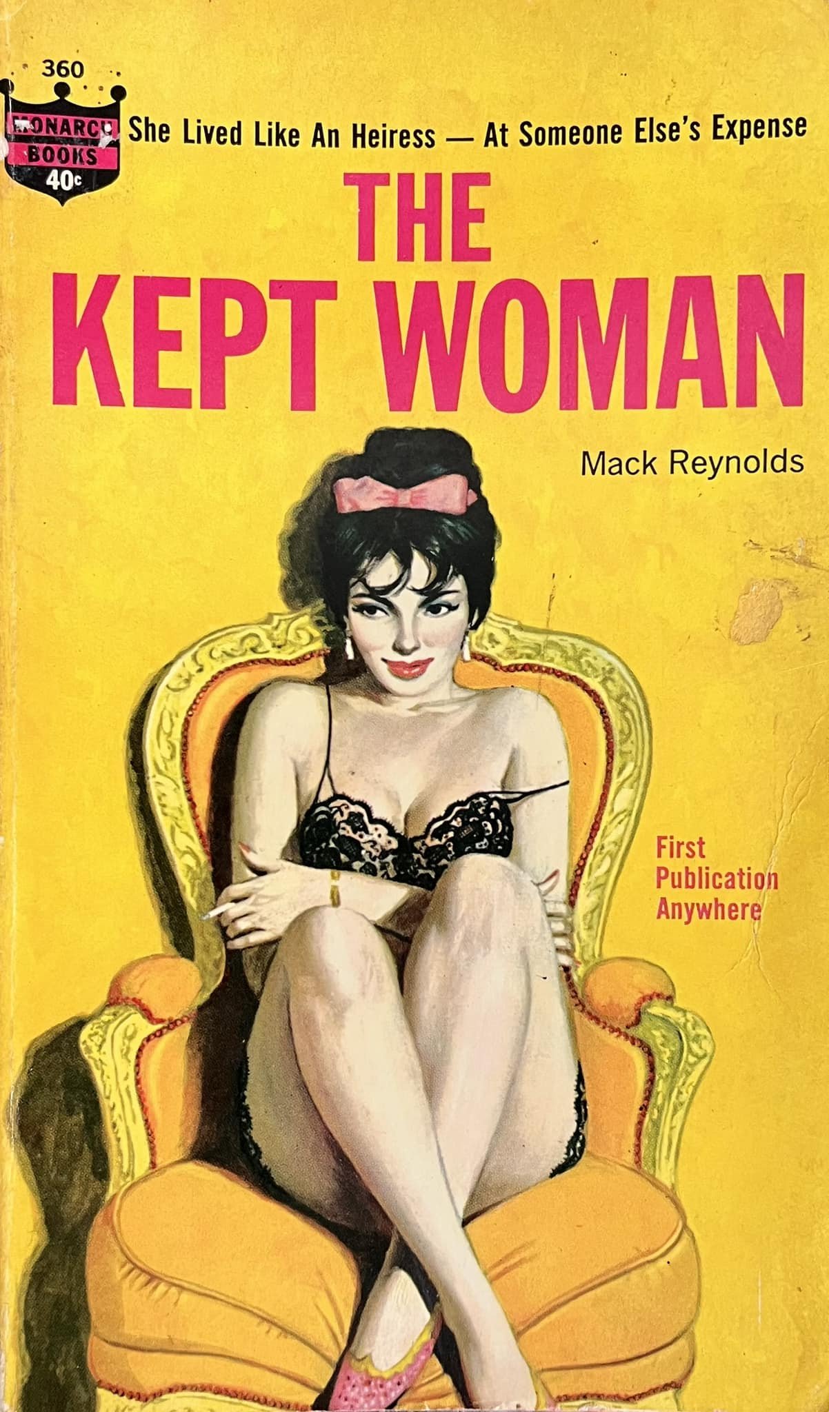 The Kept Woman by Mack Reynolds (Monarch Books 360, July 1963). Cover Art by Rafael M. deSoto. 