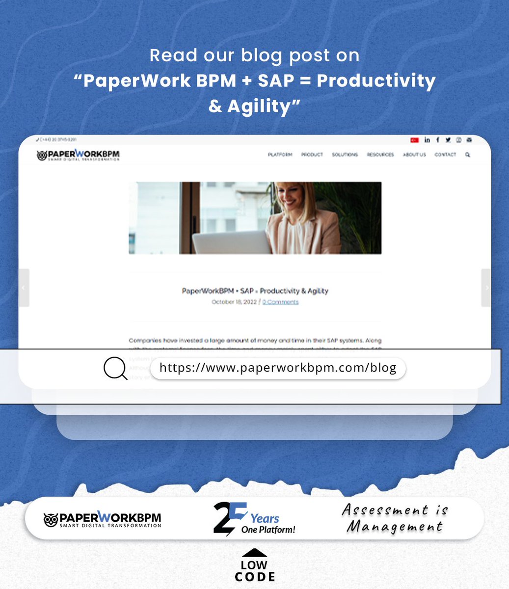 paperworkbpmuk's tweet photo. Unlock New Levels of #Productivity and #Agility with PaperWork BPM &amp; SAP Integration

For more about the integration of PaperWork BPM and SAP systems, check out our blog: https://t.co/pp9gmz5Lhh

#digitaltransformation #bpm #ecm #LowCode #SAP #ERP https://t.co/gwurottS9y