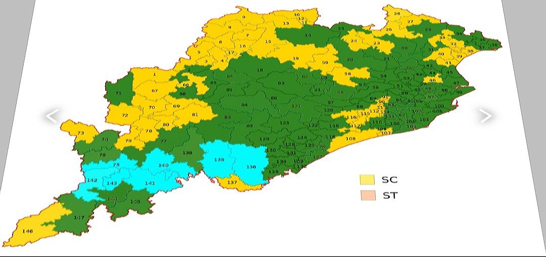 2019 PARLIAMENT-ODISHA A.C WISE LEAD MAP.