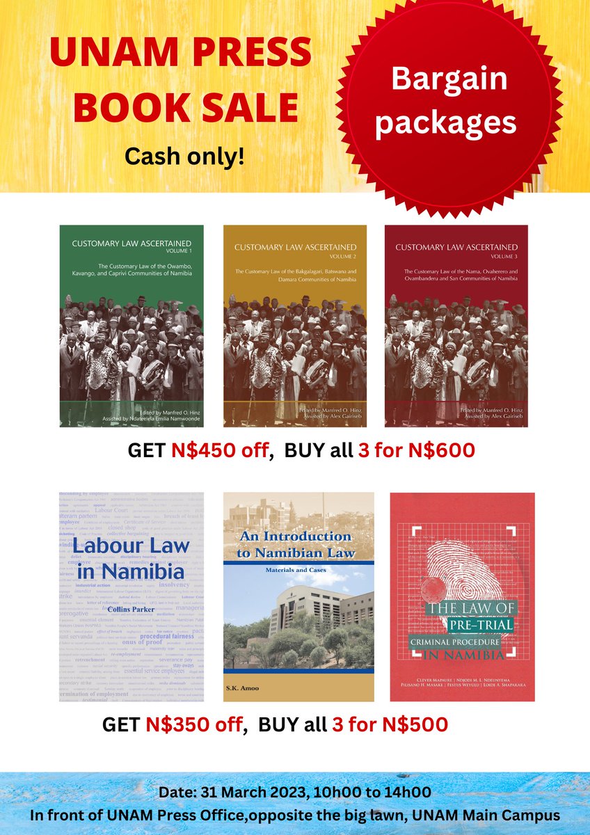 Not to be missed bargains!
See you on 31 March 2023, from 10h00 to 14h00 in front of our office, opposite the big lawn, UNAM, Main Campus.