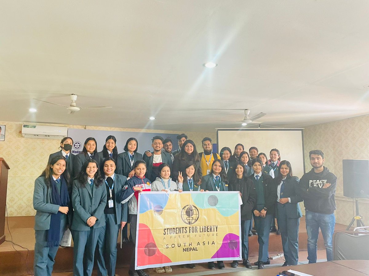 SASFLiberty's tweet photo. Continuing the series of events on Objectivism around South Asia, the SFL Nepal Kathmandu team conducted โSamvad on Individualism Vs Collectivismโ at Madan Bhandari Memorial College.
#SASFL #AynRand #Networking https://t.co/tW8msGqiGp