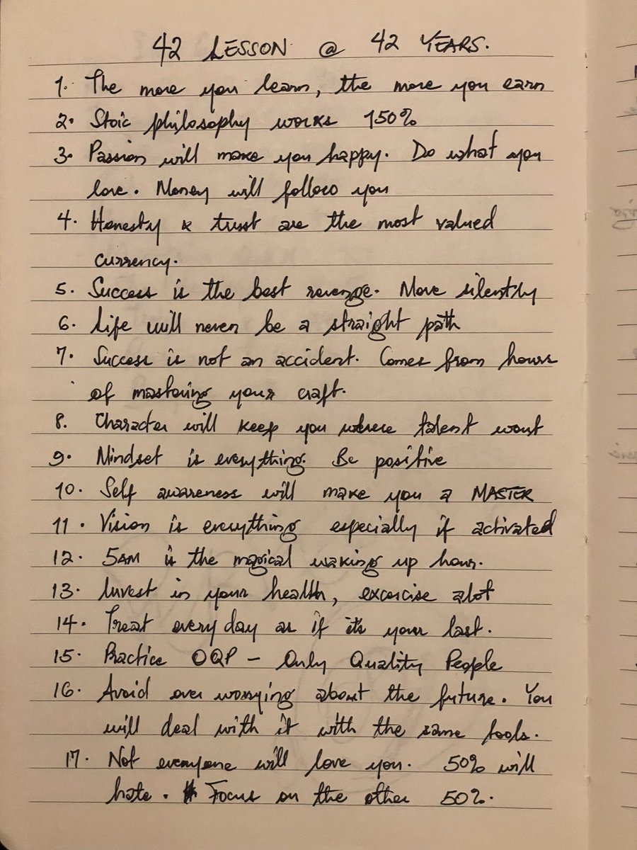 BasalirwaJB's tweet image. Comrades, Today being his birthday, please read through Comrade Tony Otoa's 42 Lessons at 42 Years 😊 Quite Legendary 💯 Today's #5amReflection at the #5amClub! Happy Birthday 🎉 @Comrade_Otoa