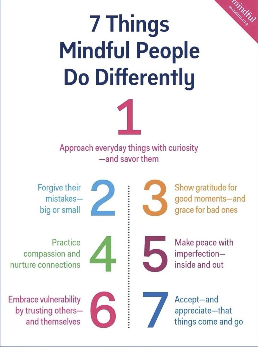 How mindful are you being in your leadership? Are you:- 1) Curious 2) Forgiving 3) Grateful 4) Compassionate 5) Tolerant 6) Vulnerable 7) Accepting How many of these are you? #mindfulleadership