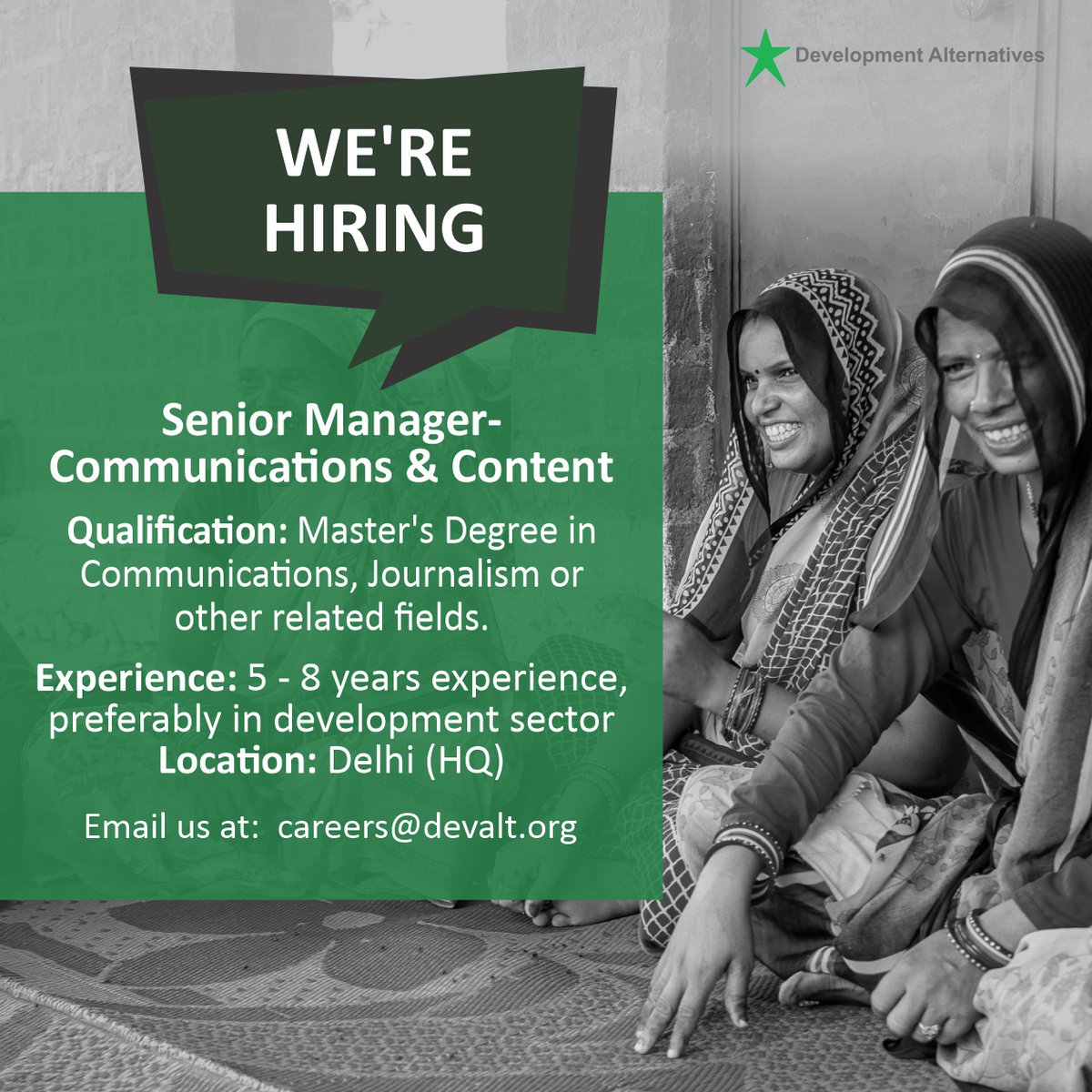 DAperspectives's tweet photo. #immediatehiring
We are looking for a communication whiz. One who loves tech and new media, who loves words and can spin a story with speed and clarity.
To apply, visit https://t.co/N1UyWWdhXg
#hiringalert #job #socialsectorjobs #developmentsectorjobs #socialimpactjobs #ngojobs https://t.co/9LPwApalNQ