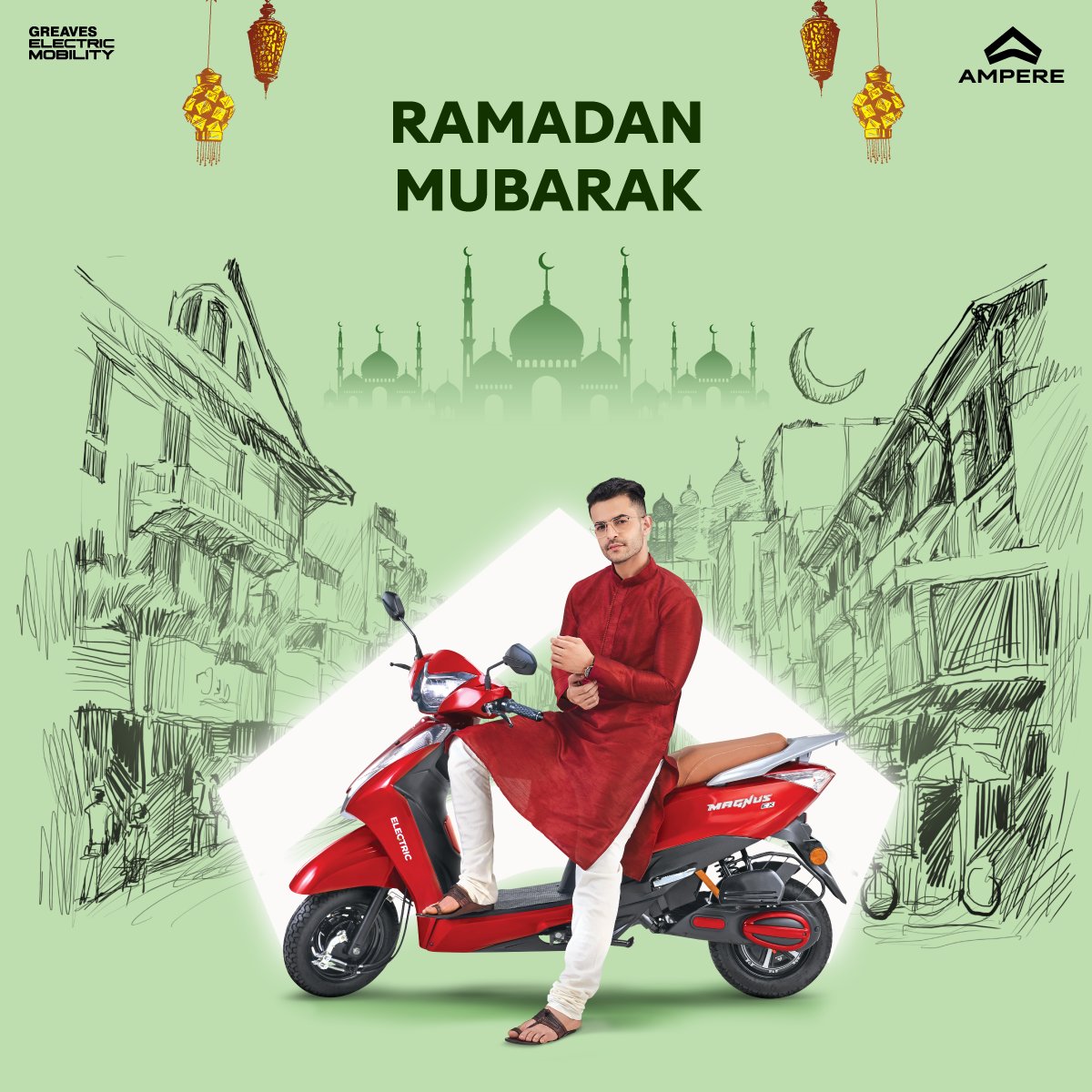 ampere_ev's tweet photo. Mark the beginning of virtuous journeys with Ampere. Wishing you a very prosperous #Navartri, #Ugadi, #Ramadan & #GudiPadwa.
To give you more reasons to rejoice, we bring to you our electrifying exclusive offers on #MagnusEX and #ZealEX.
#HarGullyElectric #AmpereEV #EV https://t.co/pVTvVHucU0