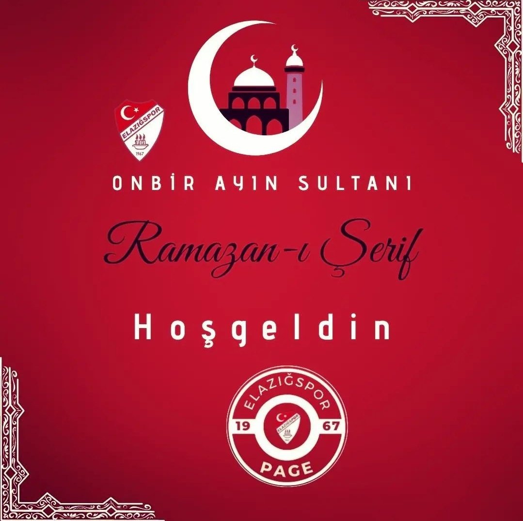 Kardeşliğin daimi olduğu, sevgilerin birleştiği, dostlukların bitmediği yine de mutlu, umutlu ve sevgi dolu rahmetlerin yağmur gibi yağdığı bu Ramazan ayının sizlere güzellikler getirmesini dileriz..
#Ramazan #Ramadan2023
#Elazığspor