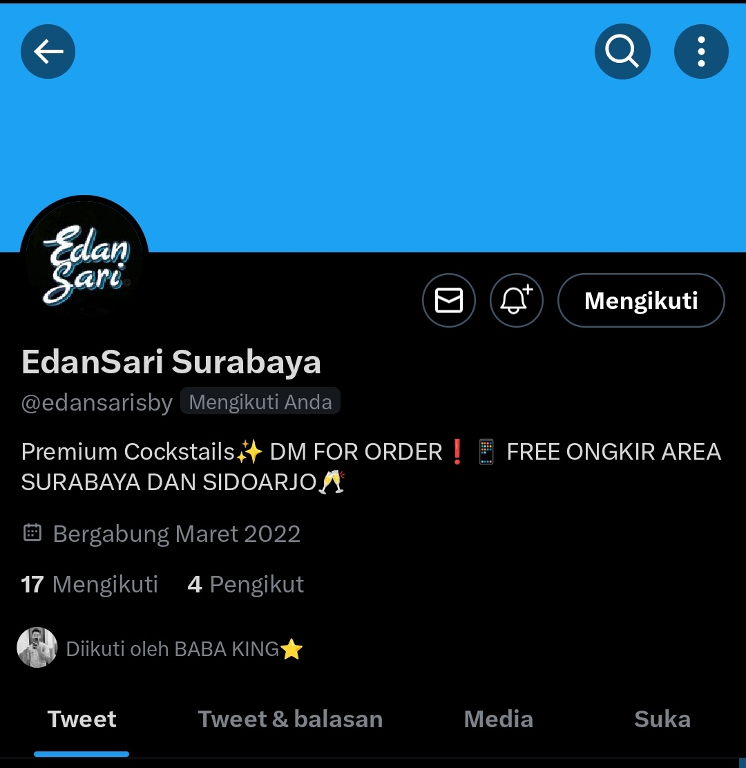 YOI SUDAH ADA DI TWITTER YA🥂
Mohon bantu di follow sekalian order wkwkwk
Gasss buat CLOSINGAN ❗🥂
<a href="/edansarisby/">EdanSari Surabaya</a>