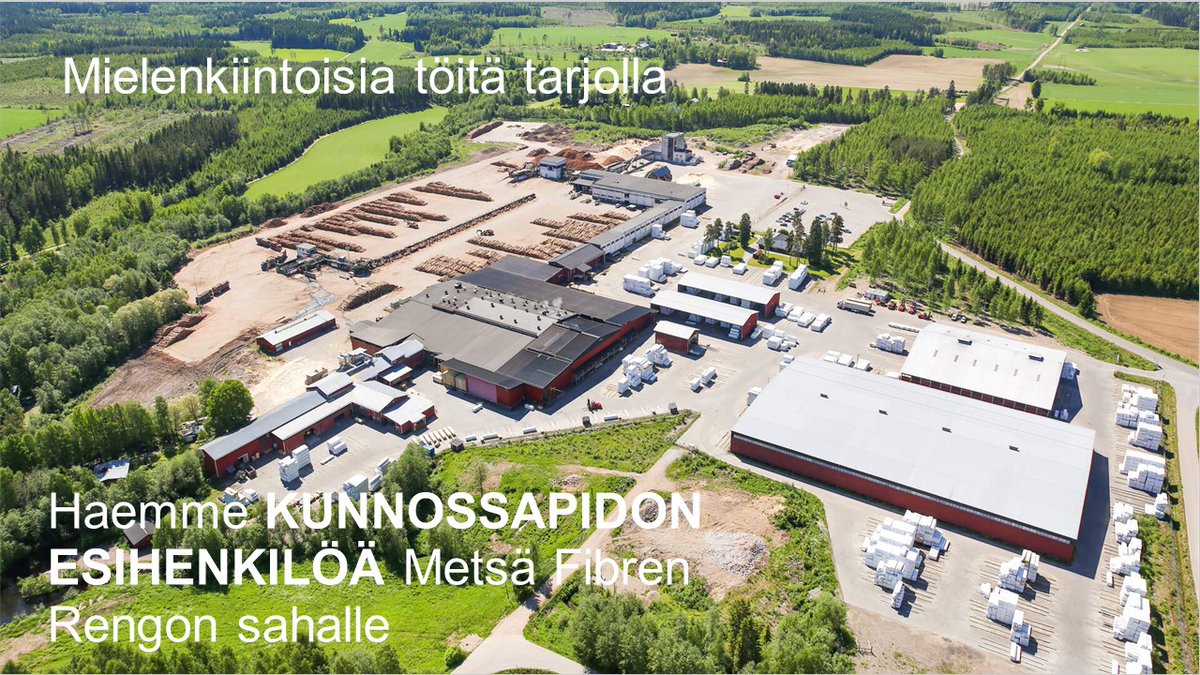 Aloita urasi Metsässä. Haemme nyt mekaanisen kunnossapidon esihenkilöä Rengon sahalle vakituiseen työsuhteeseen. Haku on auki 9.4.2023 saakka – toimi heti! Lue lisää metsagroup.wd3.myworkdayjobs.com/fi-FI/MetsaGro… #MetsäFibre #Rengonsaha