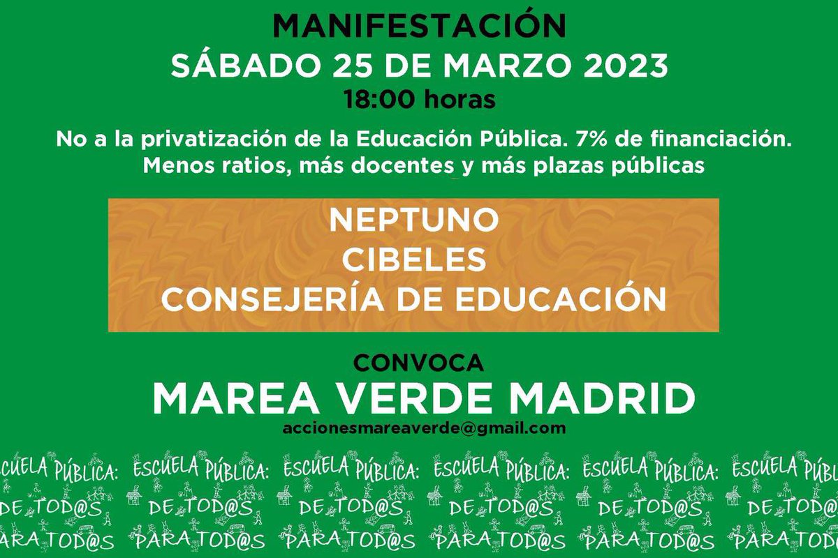Marea Verde Madrid ¡#MatricúlateEnLaPública! tweet media