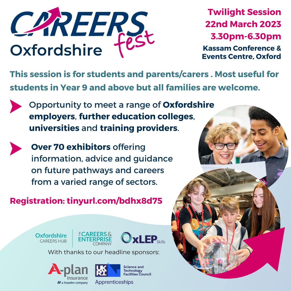AbWitCollege's tweet photo. We're attending Careers Fest 2023!
We'll be attending the twilight session from 3:30pm - 6:30pm tonight, and we'll be at the Kassam all day today and Thursday to speak to students from attending schools. See you there!
#CareersFest2023 #OxLEP #Careers @OxLEPSkills https://t.co/TBpFhfjIJv