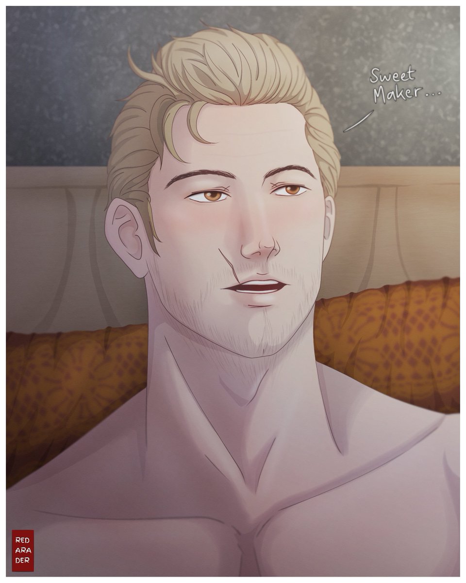 redaradraw's tweet photo. Local former Templar in awe at his beloved.
Anonymous comments, "Finally, we reached the climax of the story."

In other news, mahogany desks now reach peak sales.

#CullenRutherford #CommanderCullen #DragonAge #DragonAgeInquisition #bioware #fanart #redarader #ibisPaintX https://t.co/qlNcj9erNG