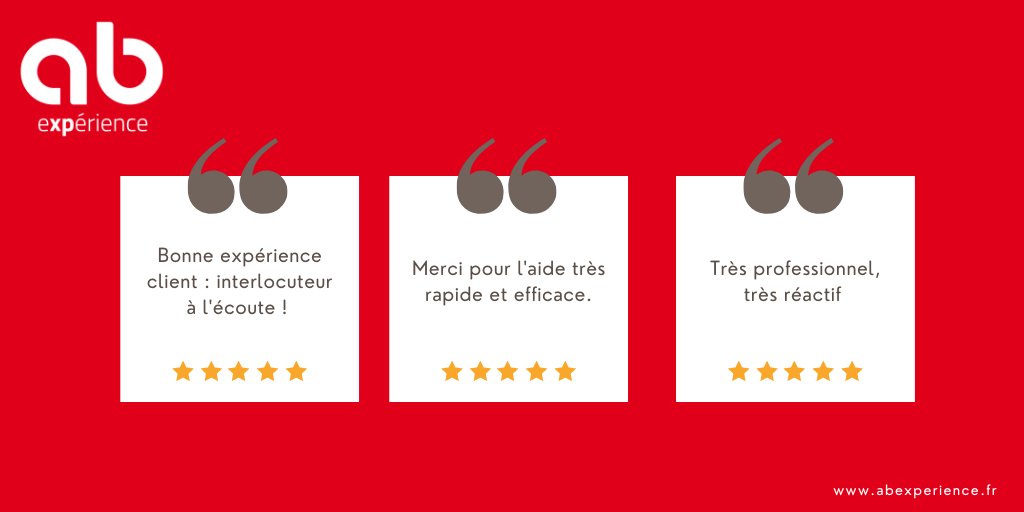 ABXPOfficiel's tweet photo. Chez AB Expérience, nous prenons la #satisfaction de nos #clients très au sérieux.✅ Nous sommes fiers de fournir un #support #informatique de haute #qualité et de résoudre rapidement les problèmes que vous pourriez rencontrer. Notre équipe est là pour vous aider à tout moment. https://t.co/cSUicN38oP