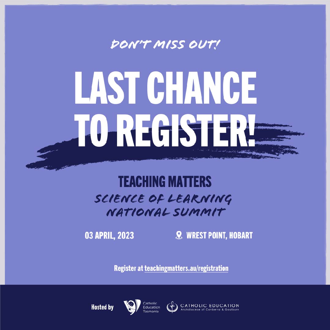 This is your last chance to register for the #TeachingMatters – #ScienceofLearning National Summit! 

Don’t miss this opportunity to learn how to enhance your teaching practices and improve the learning outcomes of students.

fal.cn/3wLHs