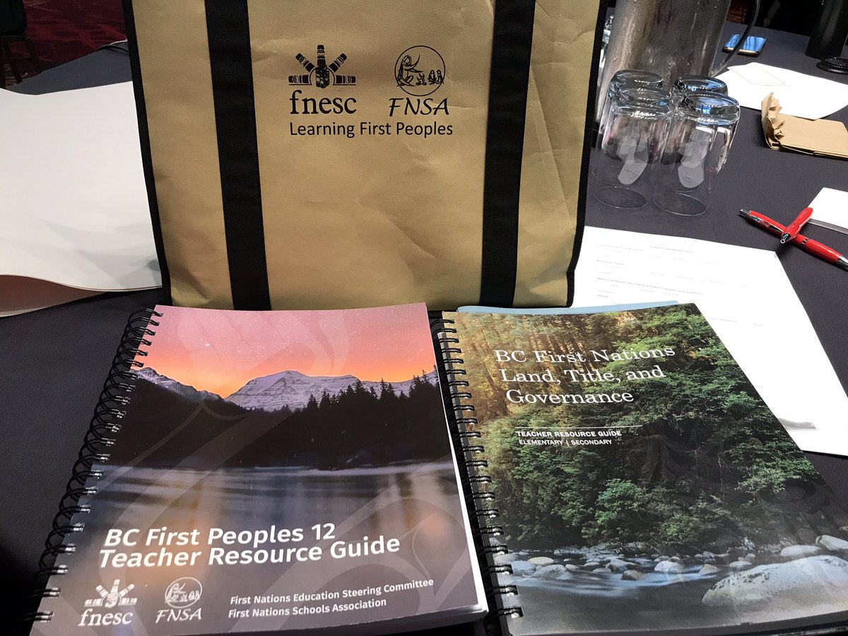 Thank you to <a href="/luudisk/">Jo Chrona</a> and @AnneTenning for their BC First Peoples 12 workshop today. Grateful to have had time to review some of the info and activities in the TRGs with other teachers. <a href="/FNESC/">First Nations Education Steering Committee</a>