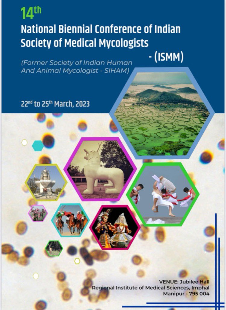 #ISMM2023 Mycology conference begins today at RIMS Imphal. Super excited @DrVinay118 @mrshivaprakash @ISHAM_Mycology @JacquesMeis @HarsimranPGI @DrBiswal_M @eurconfmedmycol @