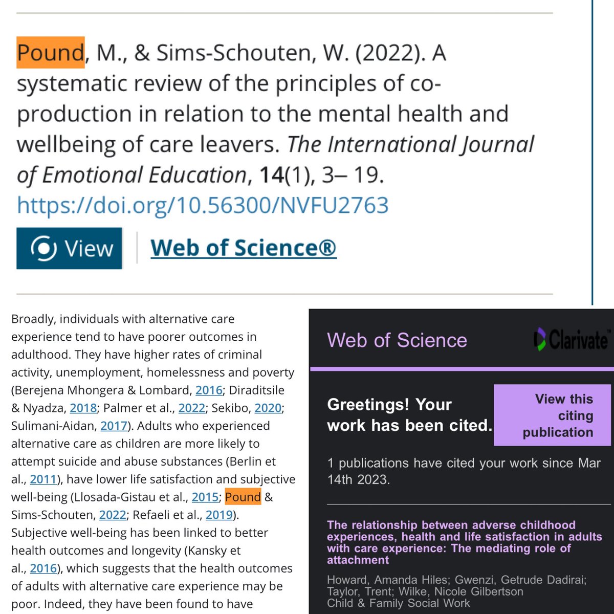 MeganWBennett's tweet photo. I’ve been cited for the first time in somebody else’s published article! 🥰🥳 #phdlife #AcademicChatter #AcademicTwitter @DrWendySch https://t.co/Mw9sCjbVVw