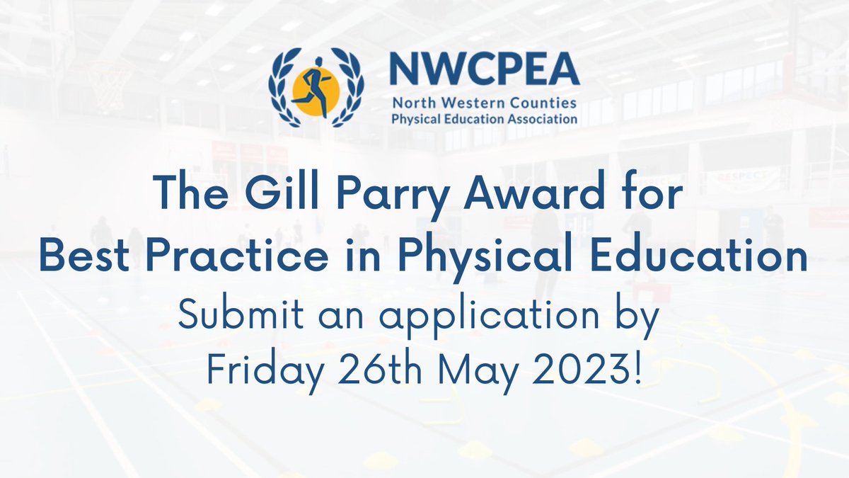 AndySprake's tweet photo. Do you work in Physical Education? Should your achievements be recognised and celebrated? If so, you can nominate yourself or a colleague for The Gill Parry Award for Best Practice in Physical Education! https://t.co/7BOBcUkYqe https://t.co/cSCkhPkLii