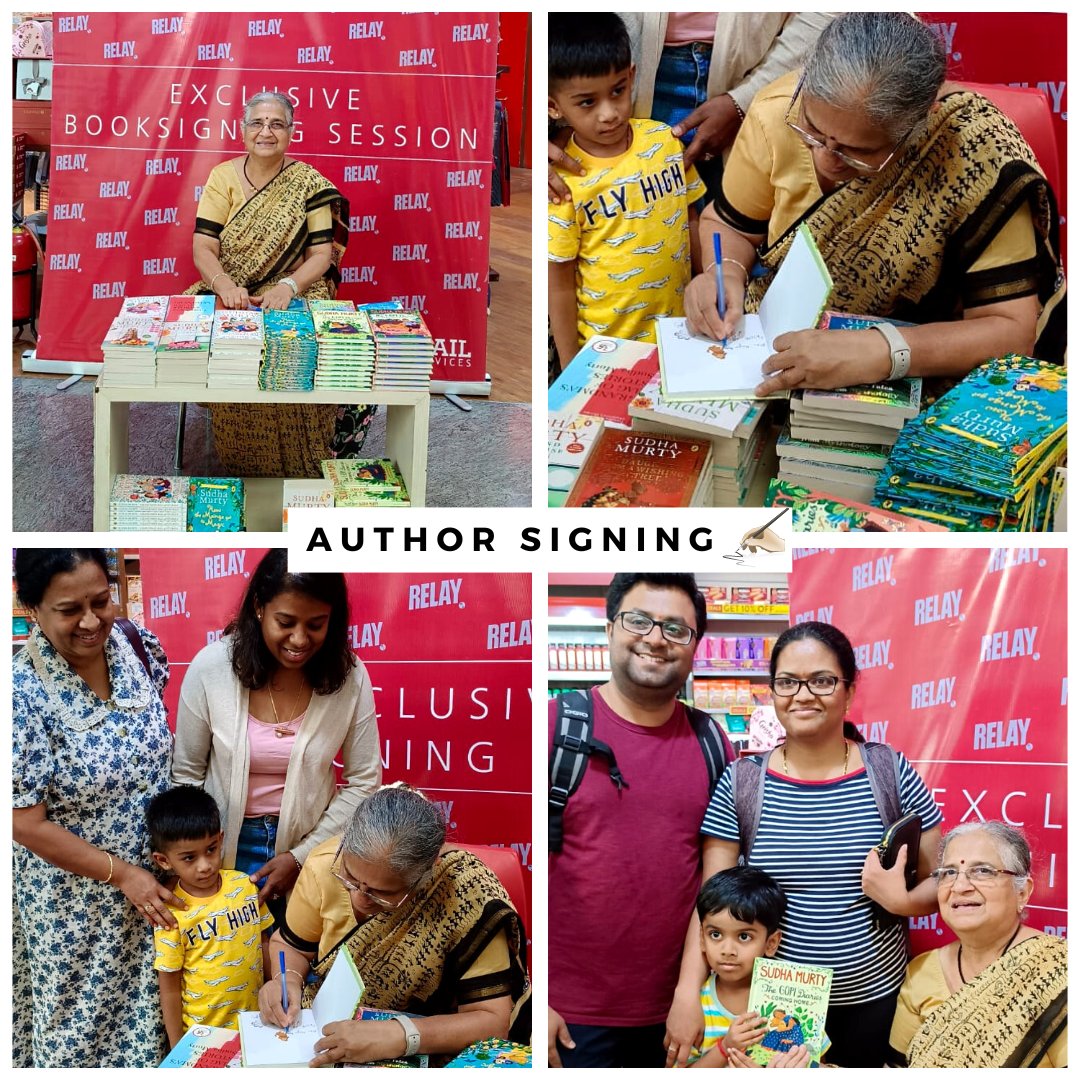 #relayauthorsigning by @sudhamurthyinfosys at <a href="/relay/">Relay.app</a>.india in @bangaloreairport
.
#relayindia #authorsigning #postoftheday #bangaloreairport #author #sudhamurty