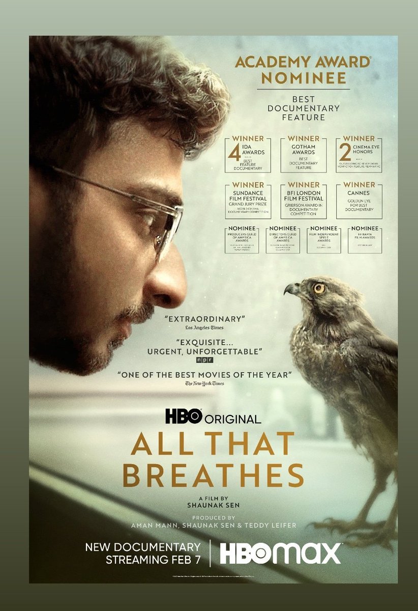 IT'S FINALLY HERE....

Academy Award nominated Documentary feature  #AllThatBreathes (2022) by #ShaunakSen, now streaming on @DisneyPlusHS.

@allthatbreathes @hbomax @HBODocs