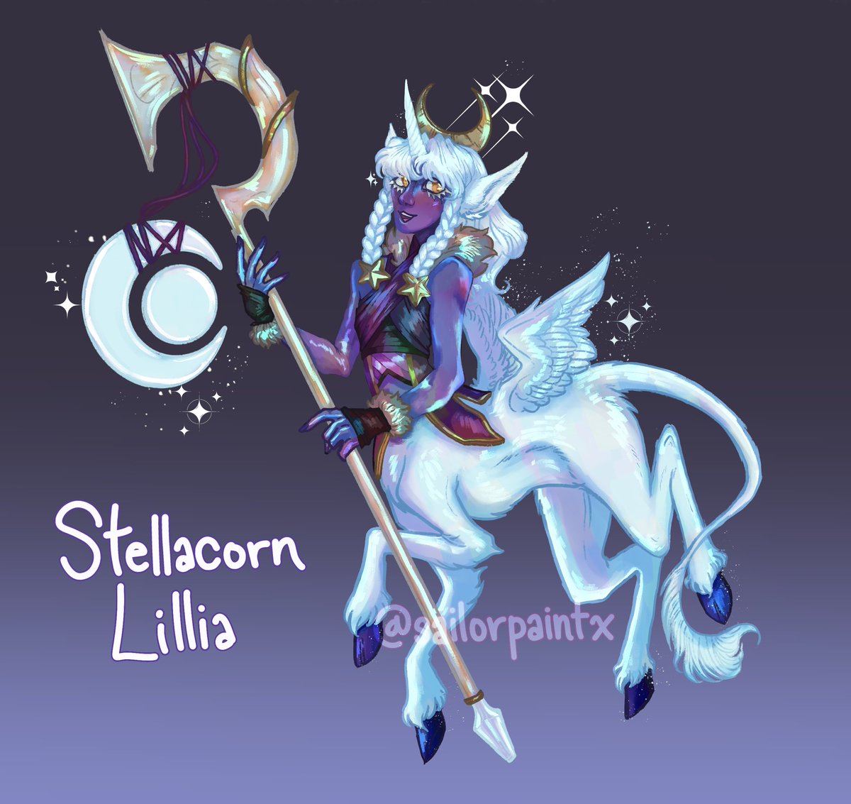 A bit unfinished but I’m happy with it! 
Stellacorn Lillia 💫✨