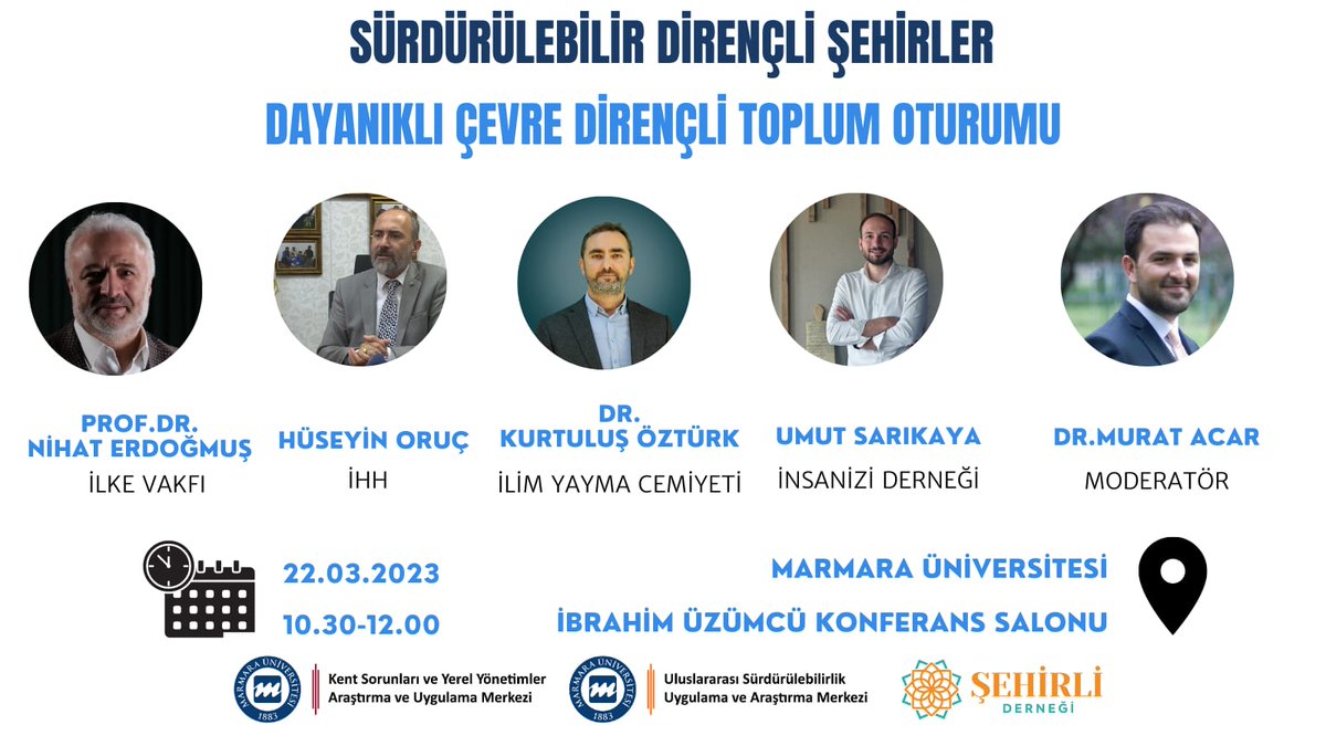MarmaraICS's tweet photo. Akademiden ve sivil toplum örgütlerinden konusunda uzman ve çok kıymetli isimlerin yer alacağı toplantı 22 Mart 2023 tarihinde Marmara Üniversitesi Göztepe Kampüsü Prof. Dr. İbrahim Üzümcü Kültür Merkezi'nde gerçekleştirilecektir. https://t.co/JnILzIDmdA