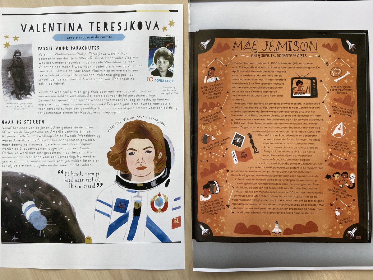 Eerst lezen over Aarde, daarna over Mars. Waarom kun je hier wel leven en daar (nog) niet? Deze week de ruimtewedloop, de eerste vrouwelijke Russische kosmonaut en de eerste Afro-Amerikaanse astronaute. Thema ‘Op weg naar Mars’. <a href="/Heleenbuhrs/">Heleen Buhrs</a> <a href="/Turingschool020/">Alan Turingschool020</a>