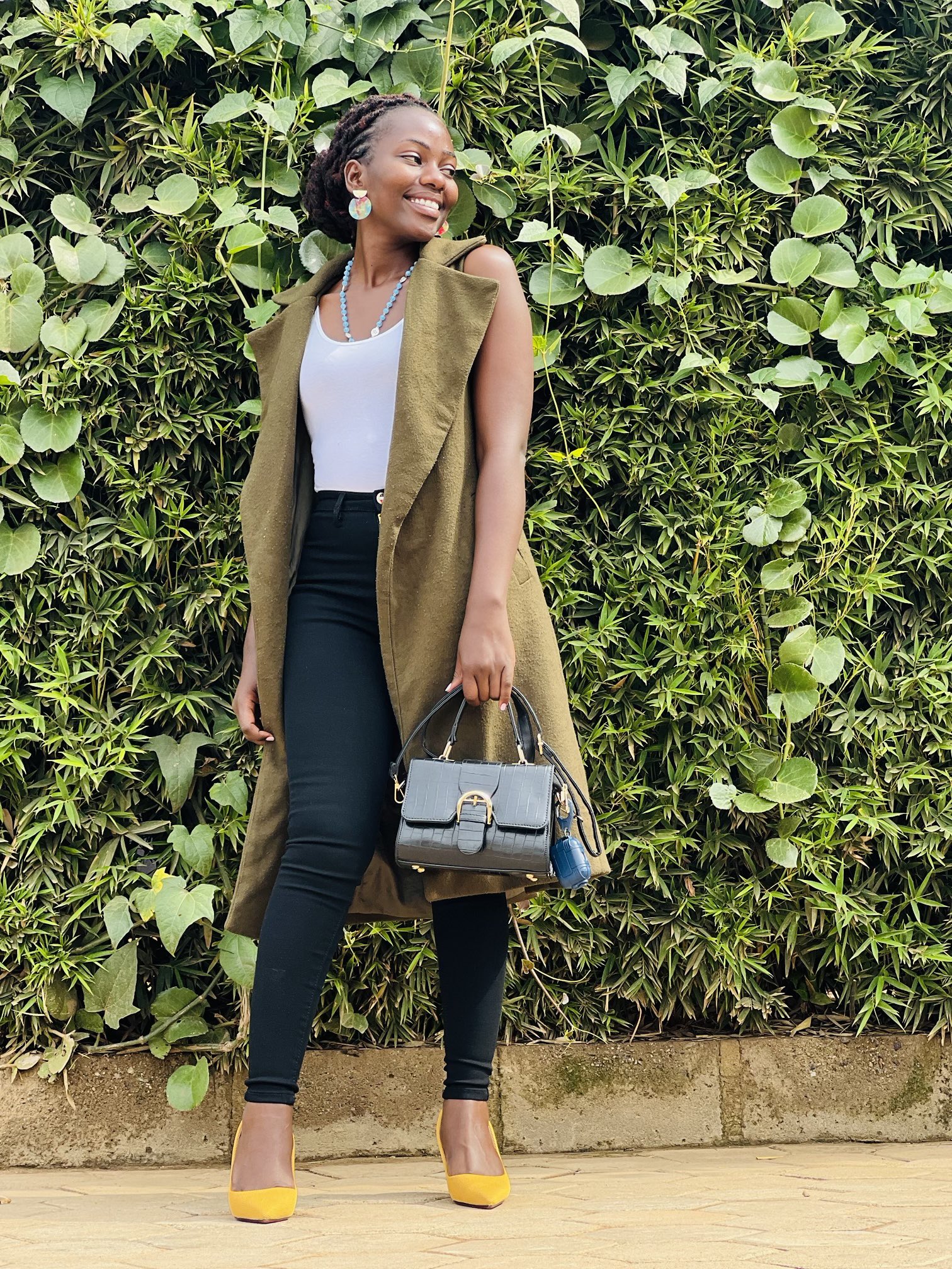 Mustard and clearance olive green outfit