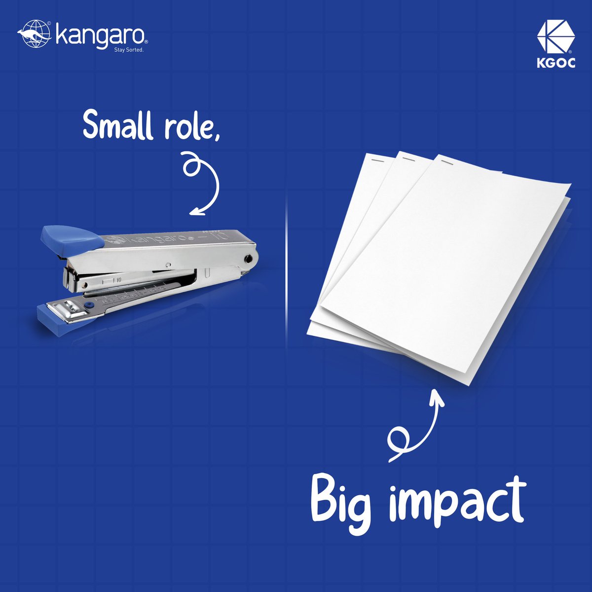 KangaroKGOC's tweet image. A stapler may have a small role to play but has a huge impact in organising your paper work.

#SmallroleHugeImpact #SmallRole #HugeImpact #MomentMarketing #Trending #Trend #KGOC #StaySorted