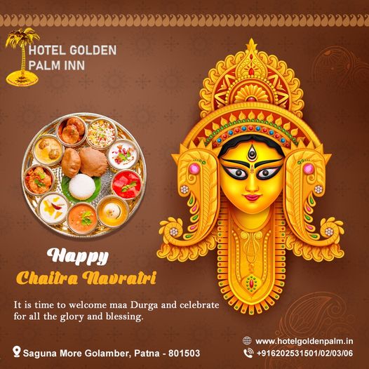 GoldenPalmInn1's tweet photo. Happy Chaitra Navratri...
It is time to welcome maa Durga and celebrate for all the glory and blessing.

#Navratri #ChaitraNavratri #chaitranavratri2023 #happynavratri #navratrispecial #india #durgapuja #durga #festival #maadurga #navratrifestival #GoldenPalmInn #Patna #Bihar https://t.co/GwYizs2n4U