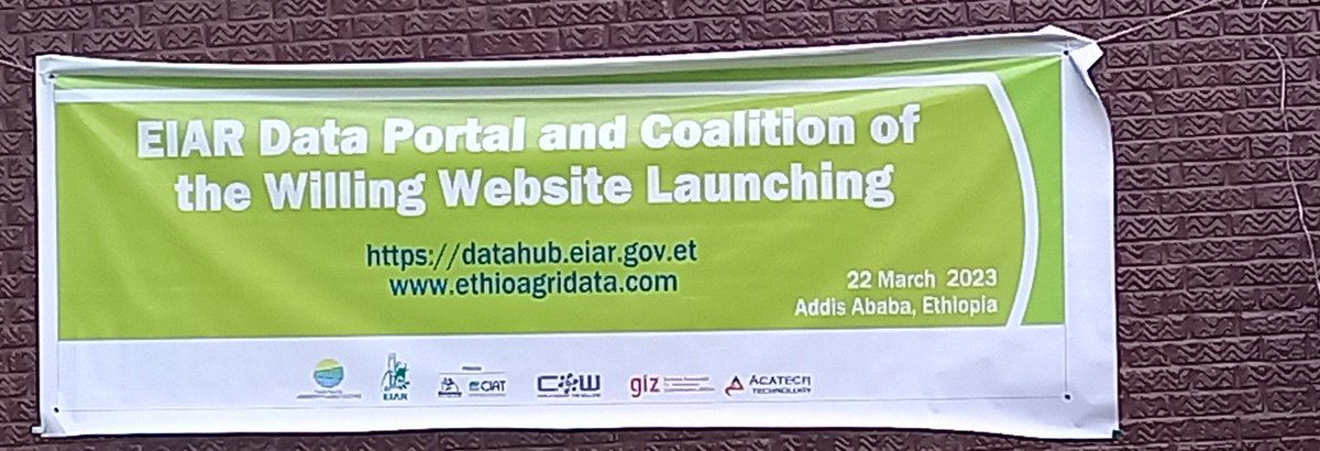 WuletawuAbera's tweet photo. #HappeningNow Launching soil and agronomy data portal at EIAR and coalition of the willing website, with 

@InstituteEiar @eia2030 @BiovIntCIAT_eng @CGIARAfrica @LulsegedTamene @ScalingAgronomy @CGIAR https://t.co/VBhNWJYWcF