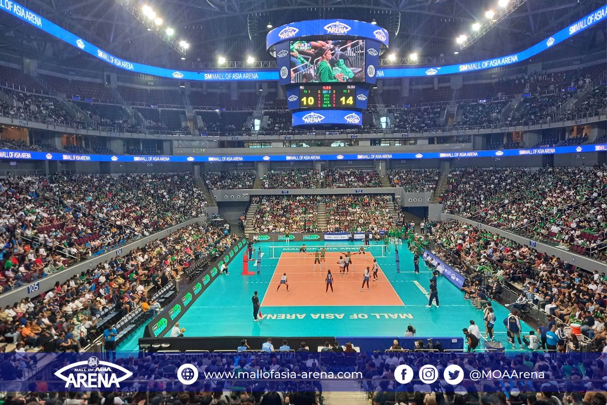 MOAArena's tweet photo. #UAAPSeason85 Women’s Volleyball

FINAL SET SCORE: DLSU 25 - NU 21

#RiseAsOne
#UAAPS85AtMOAArena
#ArenaSafe
#ChangingTheGameElevatingEntertainment https://t.co/2pMo9s0w4h