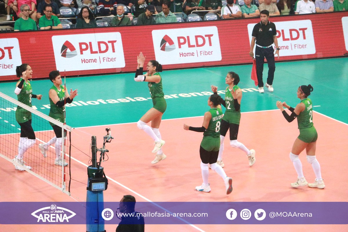 MOAArena's tweet photo. #UAAPSeason85 Women’s Volleyball

FINAL SET SCORE: DLSU 25 - NU 21

#RiseAsOne
#UAAPS85AtMOAArena
#ArenaSafe
#ChangingTheGameElevatingEntertainment https://t.co/2pMo9s0w4h