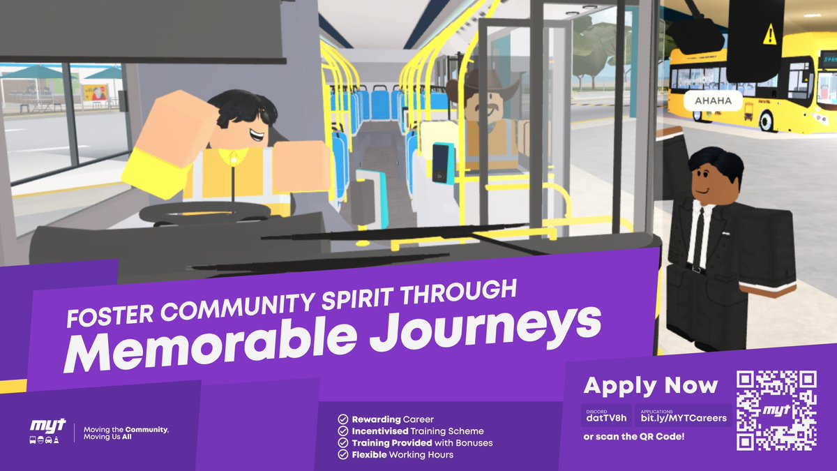 MYS_Transit's tweet photo. We're hiring Bus Captains! Make the journey a memorable one!

Learn more at https://t.co/PS9kAtbxSC and on https://t.co/38S56PhQzg https://t.co/D3brFzpSpB