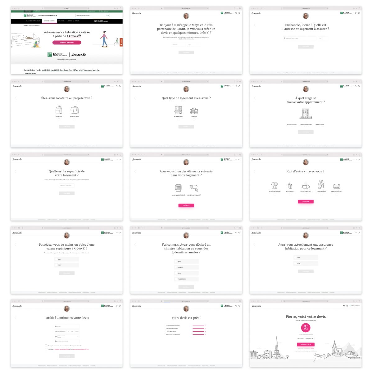 FGraillot's tweet image. A few weeks ago Cardif announced a partnership with Lemonad on home insurance in France.

Have you had a look at their onboarding journey? We did.

A thread exploring their online subscription process: